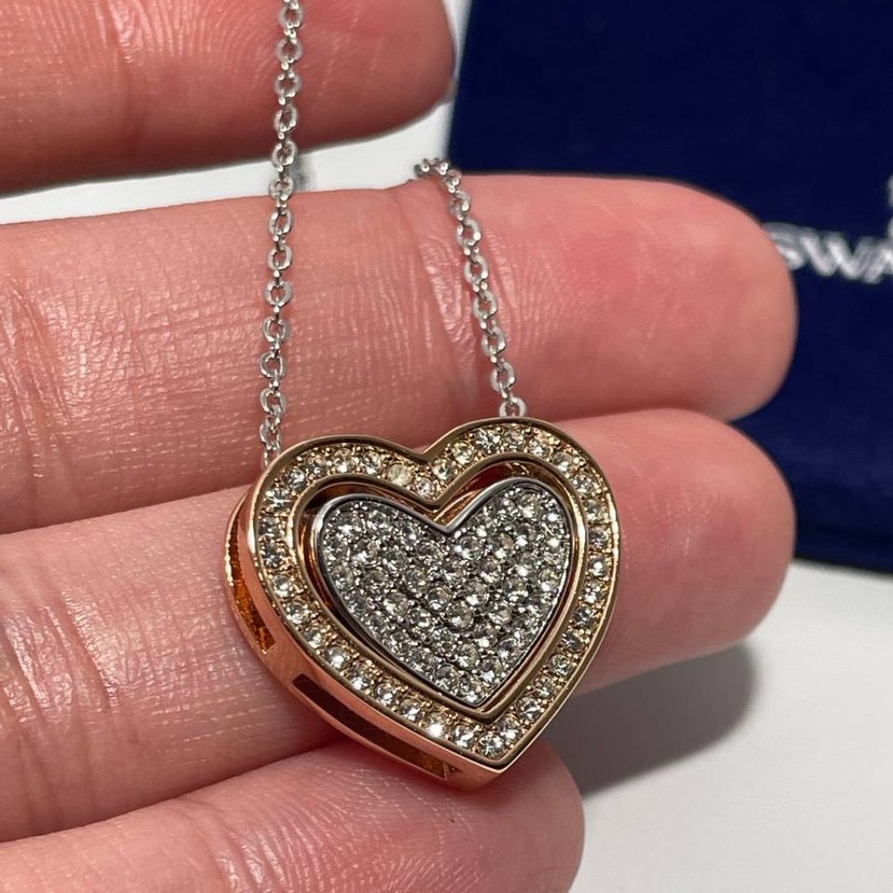 Authentic SWAROVSKI heart pendant necklace with crystals